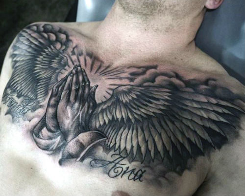 wing-chest-mens-tattoos-with-praying-hands-2376243